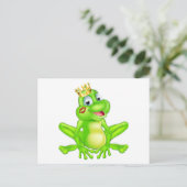 Cartoon Froschprinz Postkarte (Stehend Vorderseite)