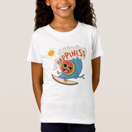Cartoon Fruit Summer Shirt – Happiness Wave Design (Vorderseite)