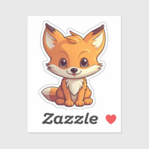 Cartoon Fuchs Aufkleber