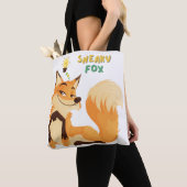 Cartoon Fuchs und ein langer buschiger Schwanz Tasche (Von Nahem)