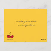 Cartoon Fun Comic Funny Cheeky Red Cherries Cherry Postkarte (Rückseite)