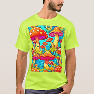 Cartoon Fungi Fantasien T-Shirt