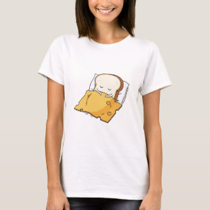 Cartoon "Funny Bread and Chese"   Niedlicher Feins T-Shirt