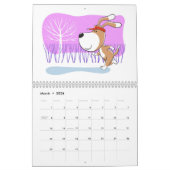 Cartoon Funny Cute Puppy Dog Lover 2026 Calendar Kalender (Mär 2026)