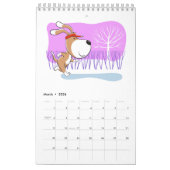 Cartoon Funny Cute Puppy Dog Lover 2026 Kalender (Mär 2026)