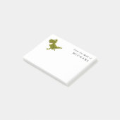 Cartoon Funny Dinosaur Jurassic Post-It-Notes Post-it Klebezettel (angewinkelt)