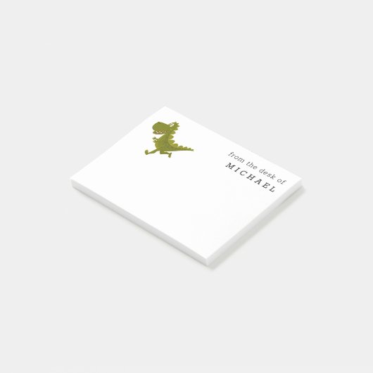 Cartoon Funny Dinosaur Jurassic Post-It-Notes Post-it Klebezettel (angewinkelt)