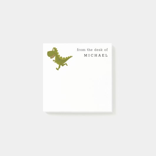 Cartoon Funny Dinosaur Jurassic Post-It-Notes Post-it Klebezettel (Vorderseite)