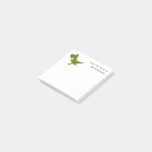 Cartoon Funny Dinosaur Jurassic Post-It-Notes Post-it Klebezettel (angewinkelt)