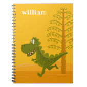 Cartoon Funny Dinosaur Jurassic Woodland Notizblock (Vorderseite)