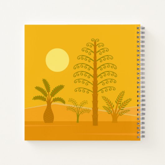 Cartoon Funny Dinosaur Jurassic Woodland Notizblock (Rückseite)