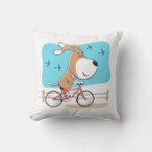 Cartoon Funny Dog Welpenfahrrad Radsport Kissen (Vorderseite)