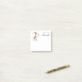 Cartoon Funny Doppy Puppy Kick Scooter Kids' Post-it Klebezettel (Auf Schreibtisch)