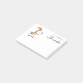 Cartoon Funny Doppy Puppy Kick Scooter Kids' Post-it Klebezettel (angewinkelt)