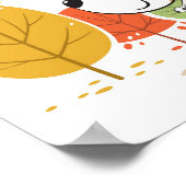 Cartoon Funny Doppy Puppy Kick Scooter Poster (Ecke)