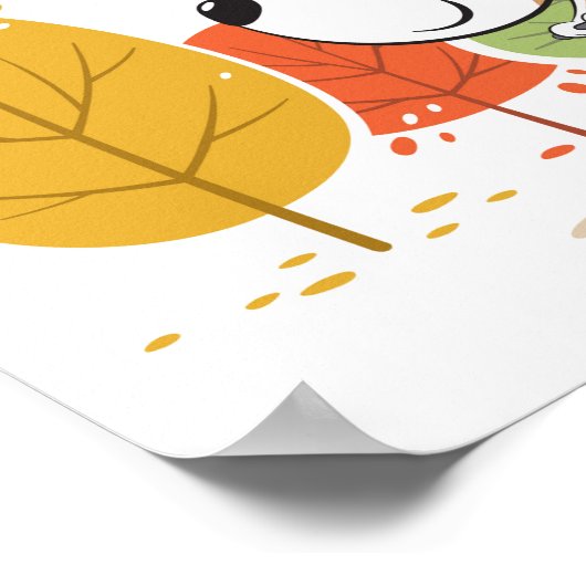 Cartoon Funny Doppy Puppy Kick Scooter Poster (Ecke)