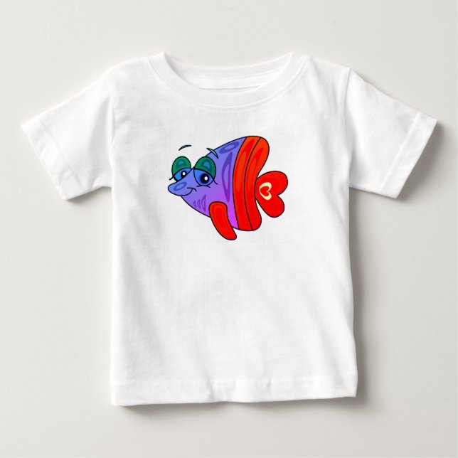 cartoon funny fish baby t-shirt (Vorderseite)
