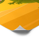 Cartoon Funny Niedlich Dinosaur Jurassic Poster (Ecke)