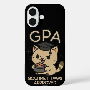 Cartoon Funny Scholar Cat Tunes Paws iPhone 16 Hülle