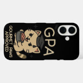 Cartoon Funny Scholar Cat Tunes Paws Case-Mate iPhone Hülle (Rückseite (Horizontal))
