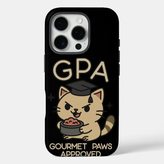 Cartoon Funny Scholar Cat Tunes Paws Case-Mate iPhone Hülle (Rückseite)