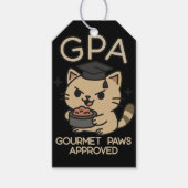 Cartoon Funny Scholar Cat Tunes Paws Geschenkanhänger (Vorderseite)