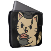 Cartoon Funny Scholar Cat Tunes Paws Laptopschutzhülle (Vorne Rechts)