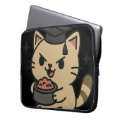 Cartoon Funny Scholar Cat Tunes Paws Laptopschutzhülle (Vorderseite Links)