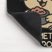 Cartoon Funny Scholar Cat Tunes Paws Mousepad (Ecke)