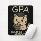 Cartoon Funny Scholar Cat Tunes Paws Mousepad (Mit Mouse)