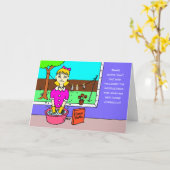 Cartoon Funny Social Distance Geburtstag Karte (Gelbe Blume)