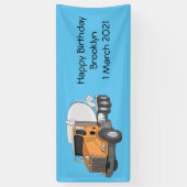 Cartoon für Betonmischer Banner (Vertikal)