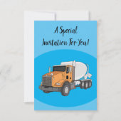 Cartoon für Betonmischer Einladung (Rückseite)