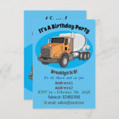 Cartoon für Betonmischer Einladung (Vorne/Hinten)