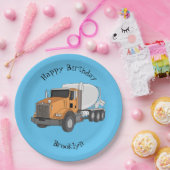 Cartoon für Betonmischer Pappteller (Party)