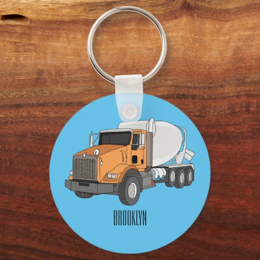 Cartoon für Betonmischer Schlüsselanhänger (Vorderseite)