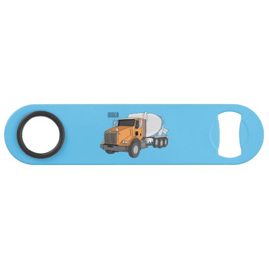 Cartoon für Betonmischer Speed Flaschenöffner (Vorderseite (Horizontal))