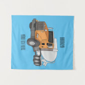 Cartoon für Betonmischer Wandteppich (Vorderseite (Horizontal))