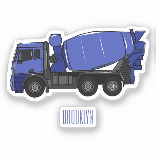 Cartoon für Betonmischfahrzeuge Aufkleber (Vorderseite)