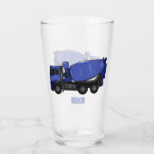Cartoon für Betonmischfahrzeuge Glas (Rückseite)