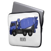 Cartoon für Betonmischfahrzeuge Laptopschutzhülle (Vorderseite Links)