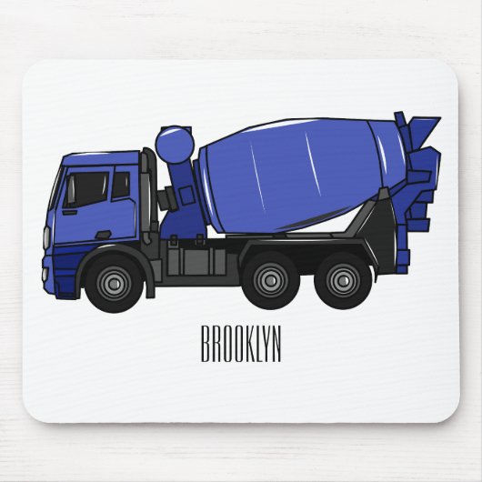 Cartoon für Betonmischfahrzeuge Mousepad (Vorne)