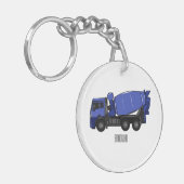 Cartoon für Betonmischfahrzeuge Schlüsselanhänger (Vorderseite links)