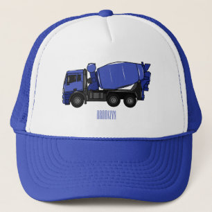 Cartoon für Betonmischfahrzeuge Truckerkappe