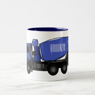 Cartoon für Betonmischfahrzeuge Zweifarbige Tasse