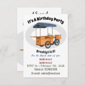 Cartoon für Bike-Food-Karren Einladung (Vorne/Hinten)