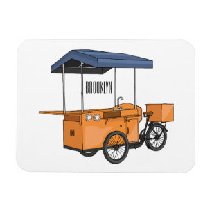 Cartoon für Bike-Food-Karren Magnet