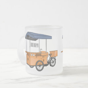 Cartoon für Bike-Food-Karren Mattglastasse
