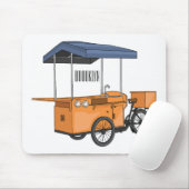 Cartoon für Bike-Food-Karren Mousepad (Mit Mouse)