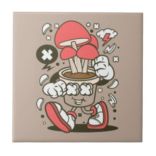 Cartoon für coole Pinselspitzen Fliese